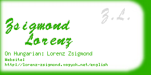 zsigmond lorenz business card